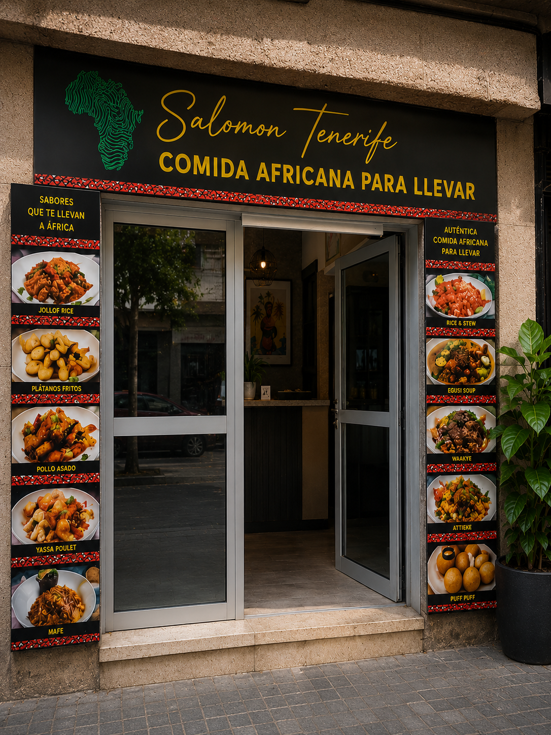 Fachada exterior del restaurante Salom Tenerife en la Plaza San Juan Bautista, Santa Cruz de Tenerife